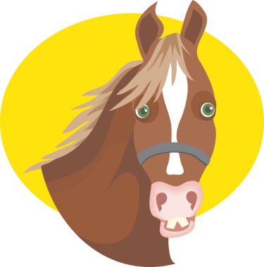 Çiftlikte bir at resmi