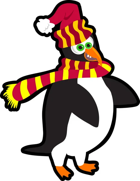 Pinguim Pássaro dos desenhos animados — Vetor de Stock