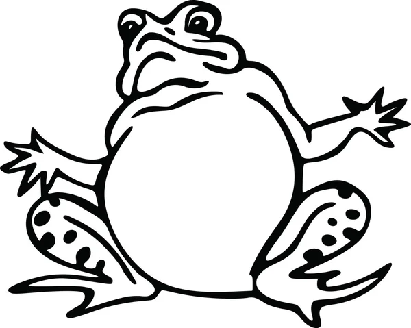 Zeichnung eines niedlichen Cartoon-Frosches — Stockvektor