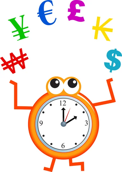 Time is money concept. — Stock Vector