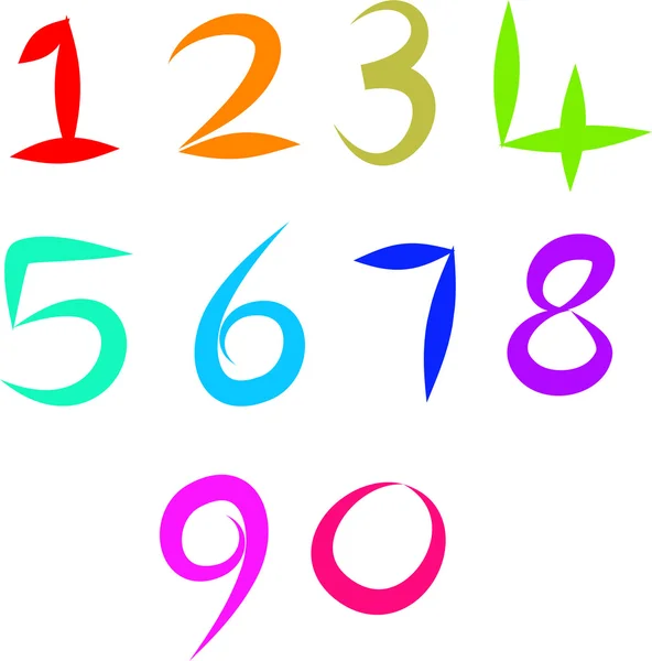 Number icons — Stock Vector