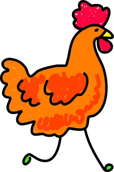 Dibujo caprichoso de un pájaro de pollo — Archivo Imágenes Vectoriales