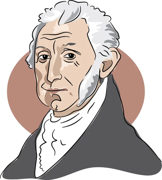 Amerikanske presidenten James Monroe — Stock vektor