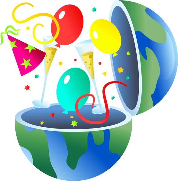 Globe de fête — Image vectorielle