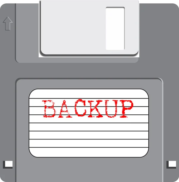 Old Floppy Backup Disc — Stock Vector