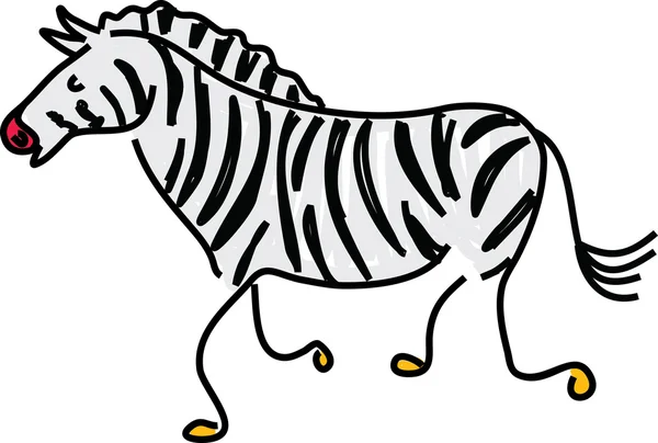 Ilustrasi Zebra - Stok Vektor