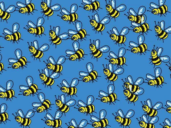 Diseño de fondo de pantalla de abeja — Vector de stock