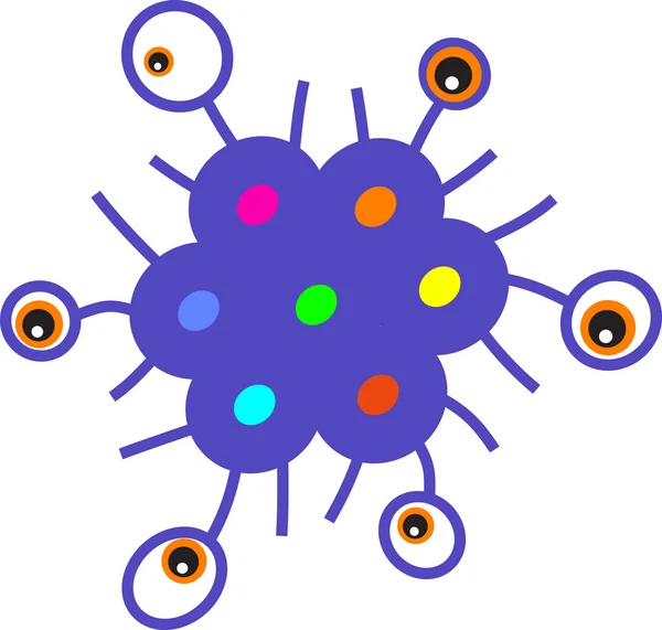 Germe pourpre avec beaucoup d'yeux — Image vectorielle