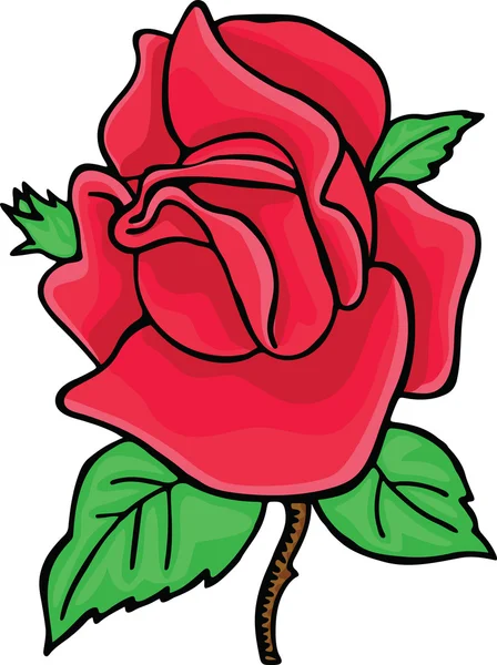 Rosa rosada roja — Archivo Imágenes Vectoriales