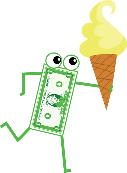 Dollaro gelato — Vettoriale Stock