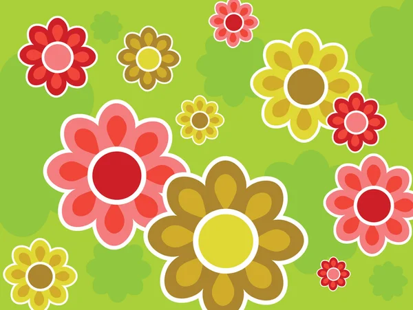 Bonito diseño floral — Vector de stock