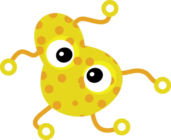 Yellow germ with spots — Stock Vector