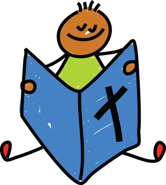 Bible kid cartoon — Stock Vector