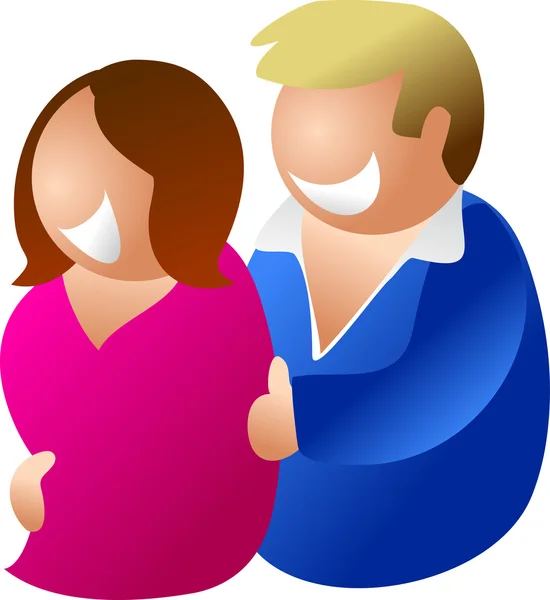 Happy heterosexual couple — Stock Vector