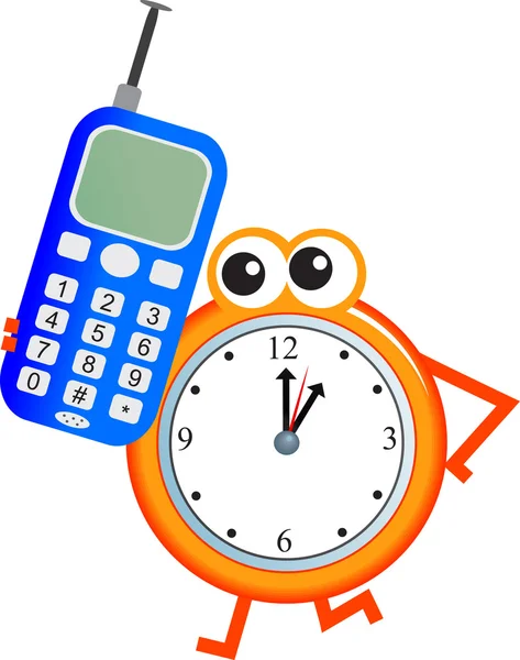 Mobile time clock — Stock Vector