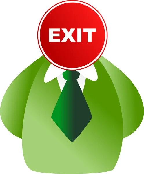 Man with the exit face — Stock Vector