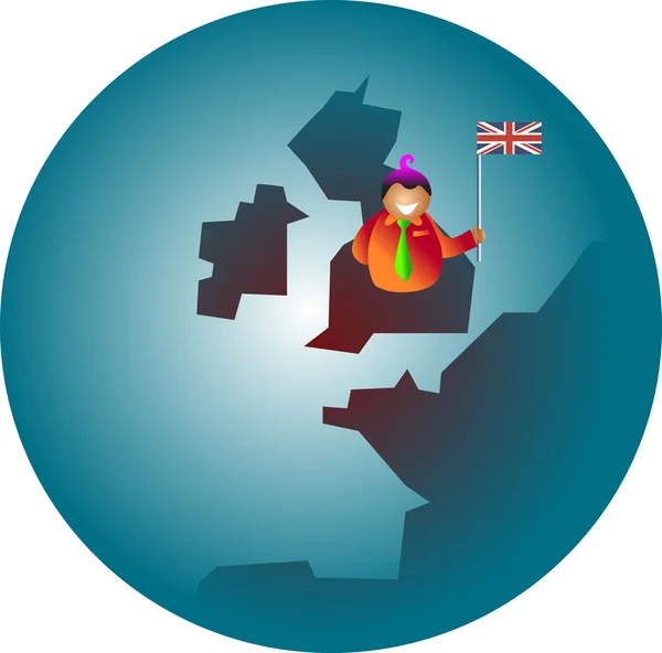 Patriotiska Storbritannien illustration — Stock vektor