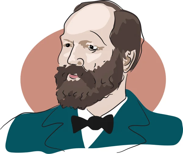 Amerykański prezydent James Garfield — Wektor stockowy