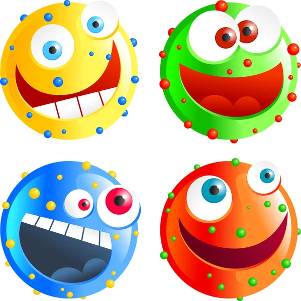 Spotty smilies — Stock Vector