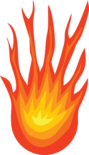 Bola quente de chamas — Vetor de Stock