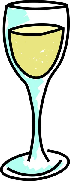 Verre à vin dessin animé — Image vectorielle