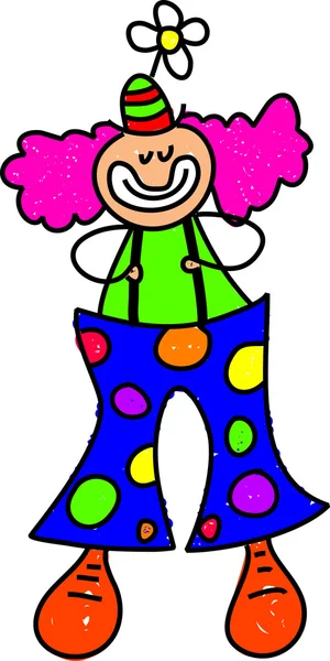 Funny kids clown — Stock Vector