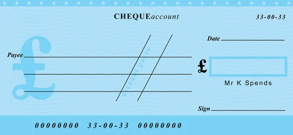 Dollar Money Cheque — Stock Vector