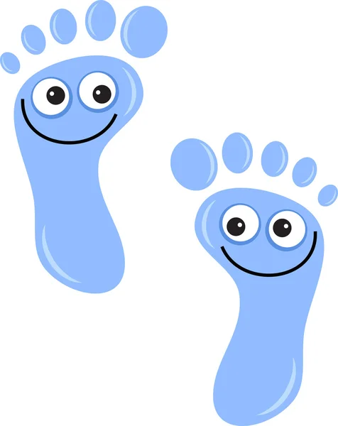 Impression de pied heureux — Image vectorielle