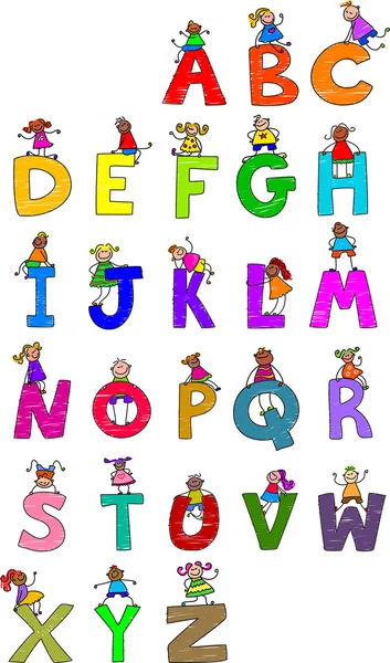 Ilustración de Cartas del alfabeto — Vector de stock