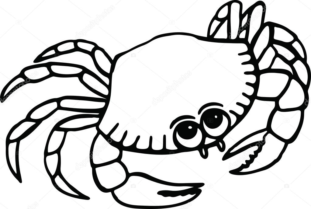 Cartoon beach crab