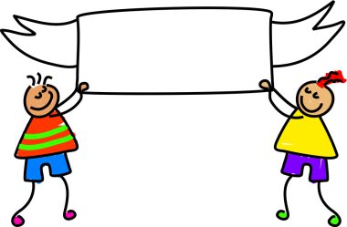 Afiş çocuklar çizgi film