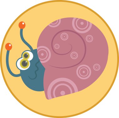 Utangaç bir salyangoz çizimi