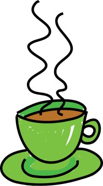 Bir fincan kahve ya da çay çizim