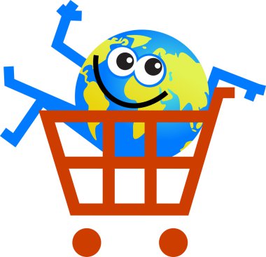 Alışveriş dünya karikatür