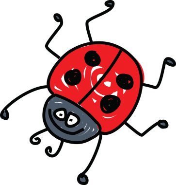 uğur böceği illüstrasyon