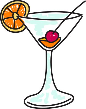 Turuncu kokteyl içki.