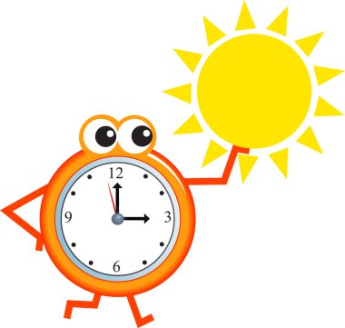 Yaz güneşi ile saat