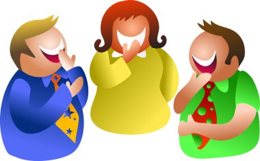 Karikatür mutlu ofis çalışanları