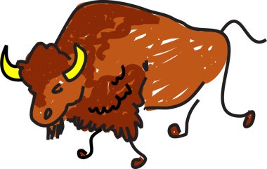 Boğa kaprisli çizim