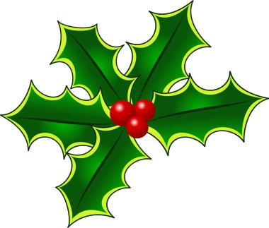 Güzel Noel Holly sayfa dekorasyon