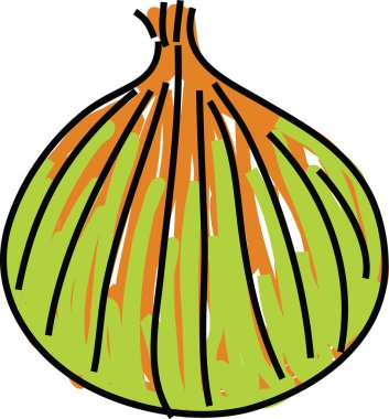 Beyaz arkaplanda yeşil soğan