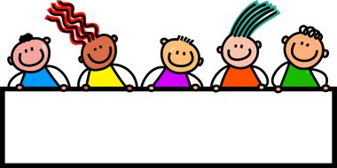 Mutlu ve çeşitli çocuk grup