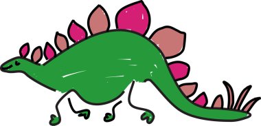 Stegosaurus illüstrasyon