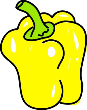 Sarı biber illüstrasyon