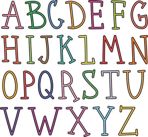 Στυλ αλφάβητο με κεφαλαία γράμματα — Διανυσματικό Αρχείο