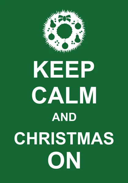 Gardez calme et Noël sur — Image vectorielle