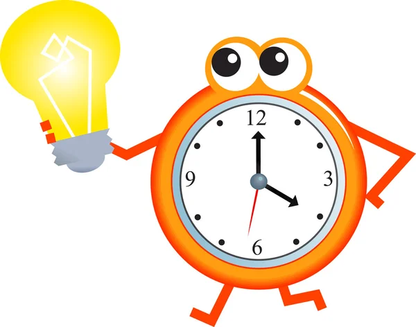 Idea time clock — Stock Vector