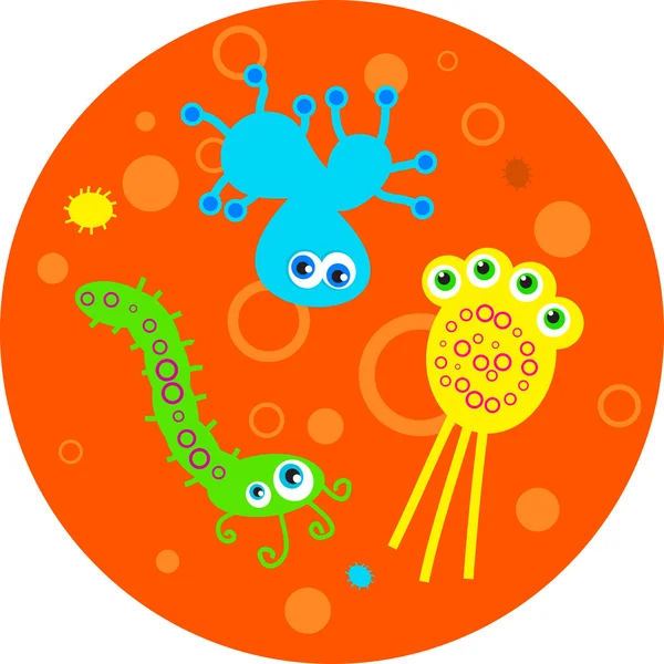 Bacterias ilustración — Vector de stock