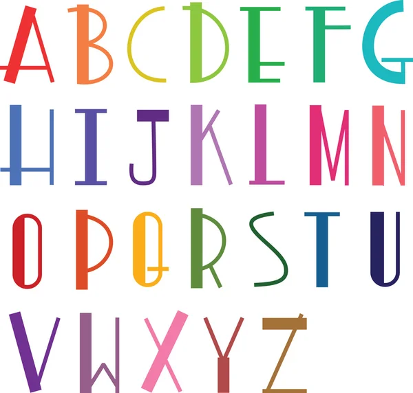 Alphabet de style rétro en lettres majuscules — Image vectorielle