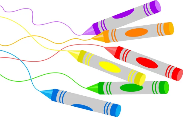 Wax Crayons tekening — Stockvector